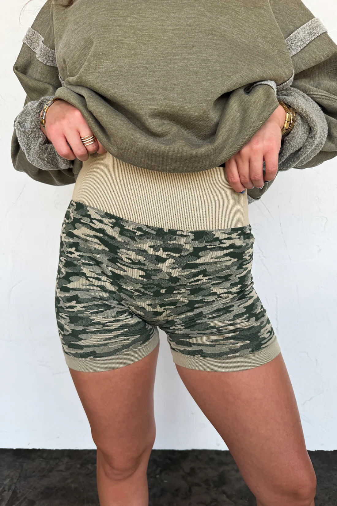 Camo Bra & Biker Short Set Preorder