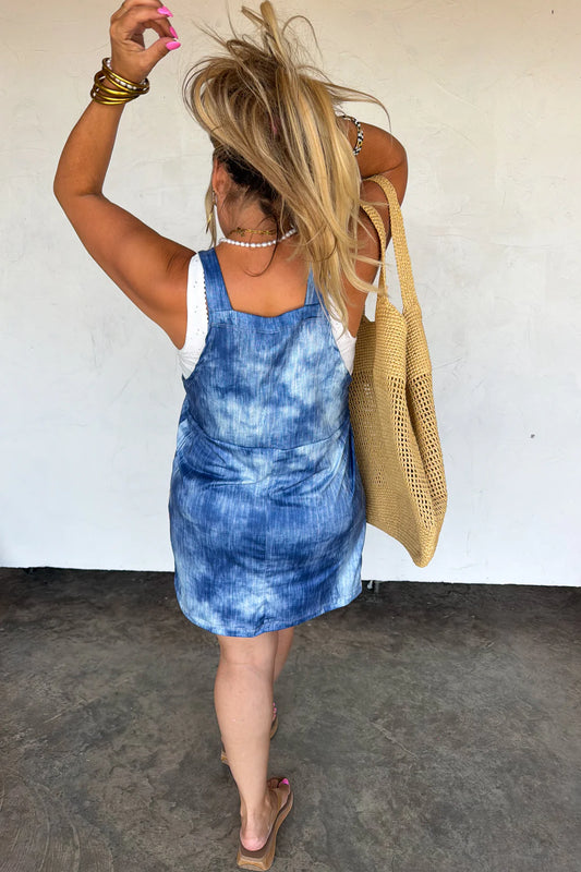PREORDER: Mock Denim Karli Boho Overall Skirt // eta July
