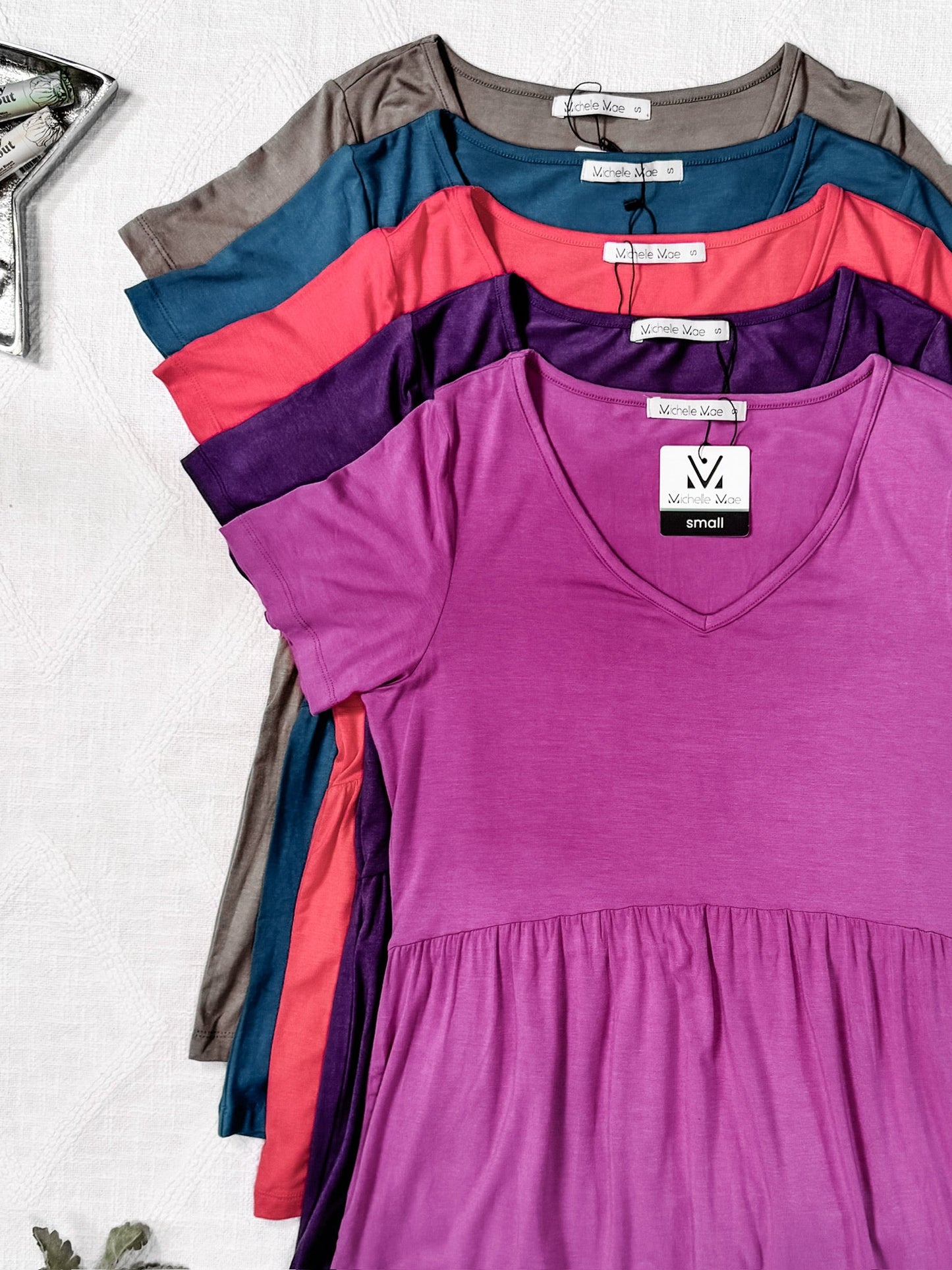 Sarah Ruffle Short Sleeve - Mocha FINAL SALE