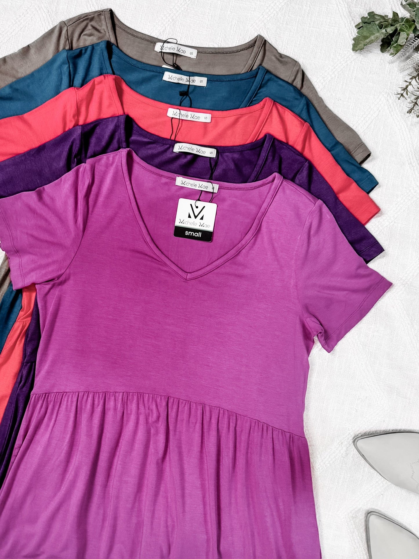 Sarah Ruffle Short Sleeve - Mocha FINAL SALE