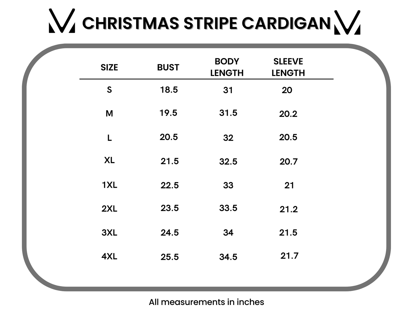 *new* Stripe Cardigan - Christmas Stripe