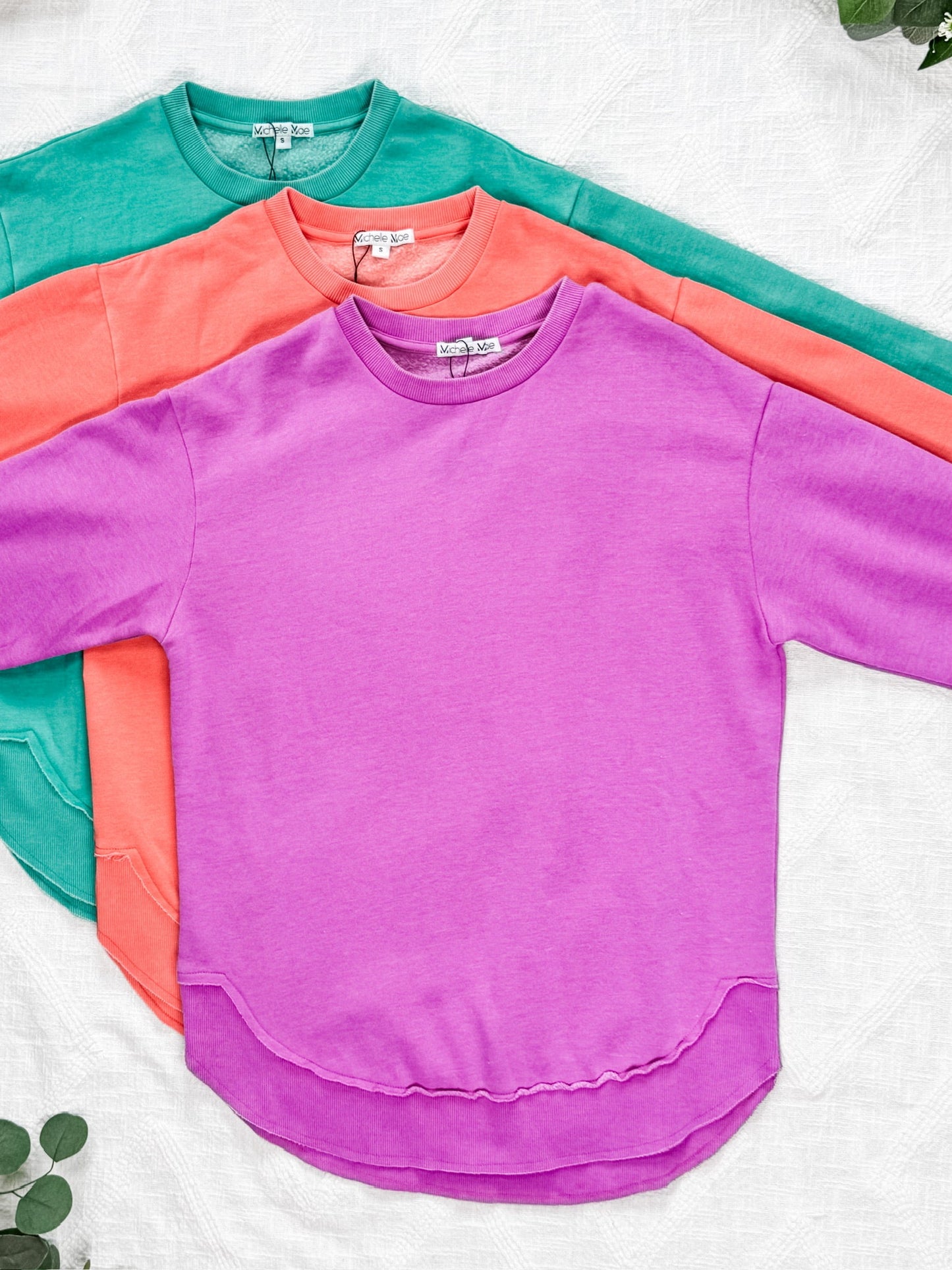 Vintage Wash Pullover - Vivid Orchid