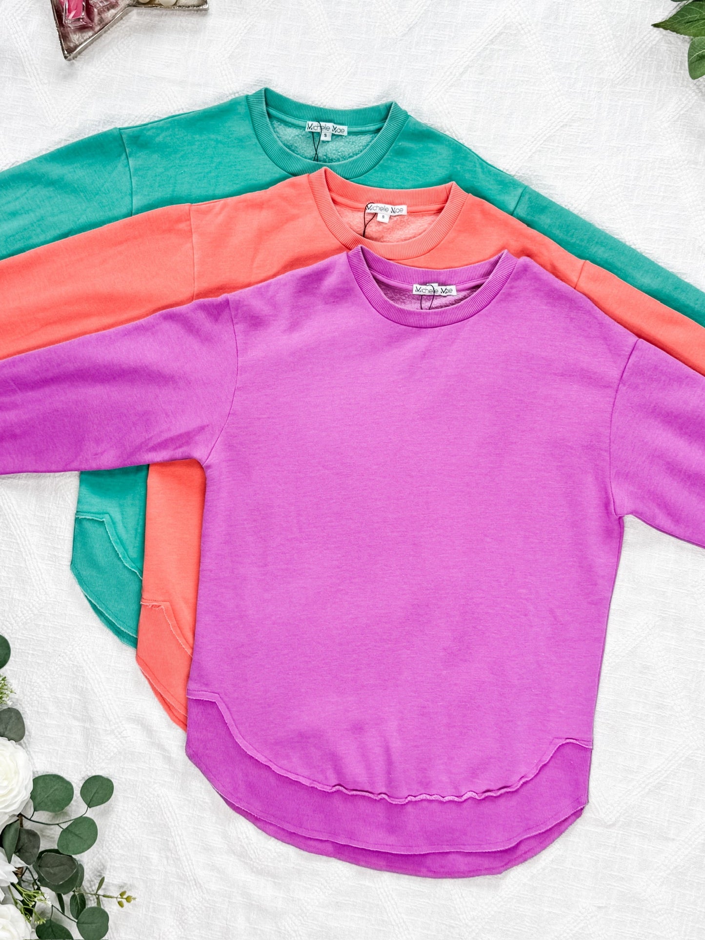 Vintage Wash Pullover - Vivid Orchid