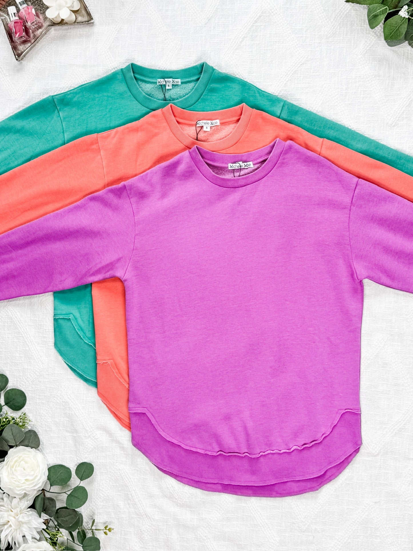 Vintage Wash Pullover - Vivid Orchid