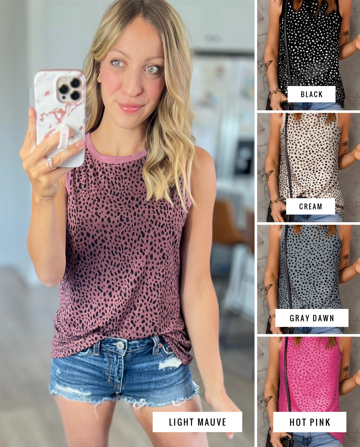 Printed Round Neck Tank