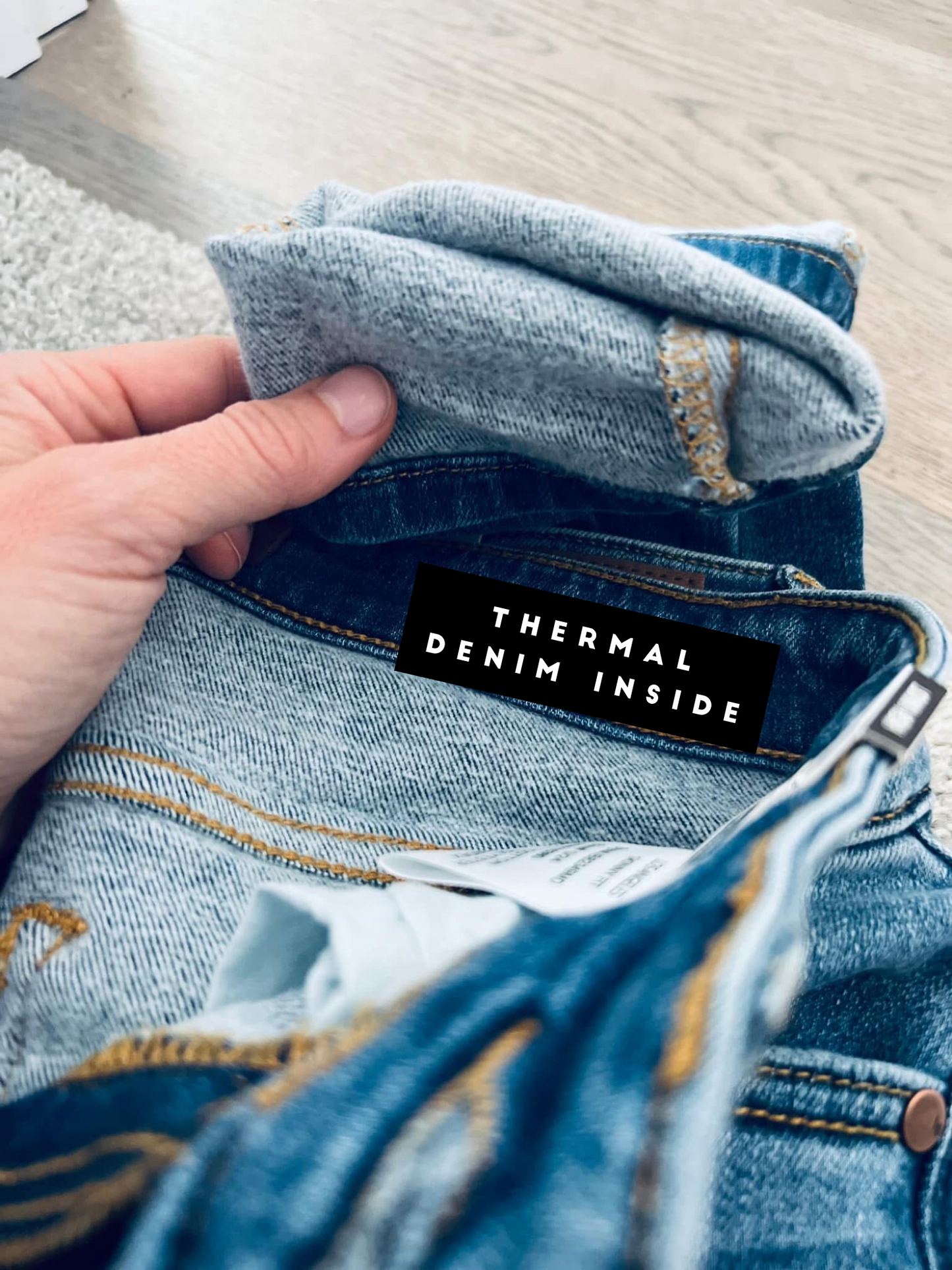 High Rise Washed Thermal Skinny Jeans - Judy Blue