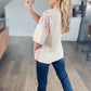Syd Floral Top in Cream