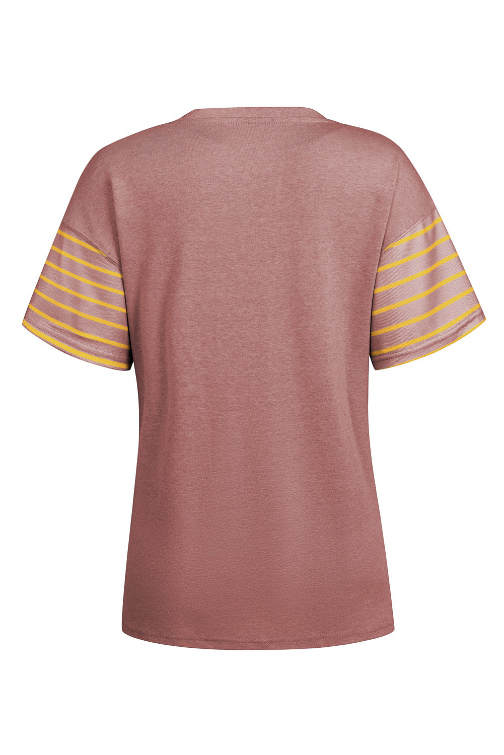 Color-block Round Neck Short Sleeve Tee