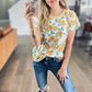 Floral Top in Golden Rose