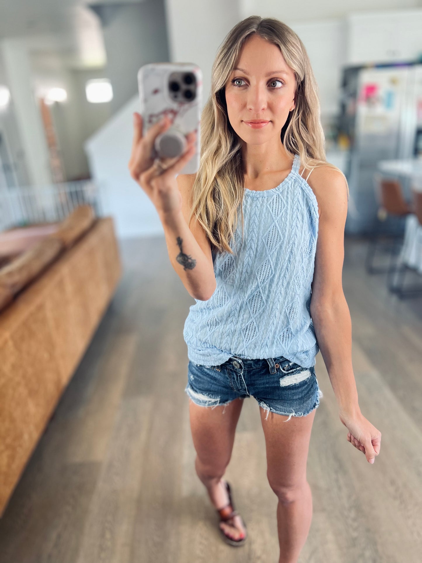 Ribbed Seamless Double Strap Brami in Deep Cream