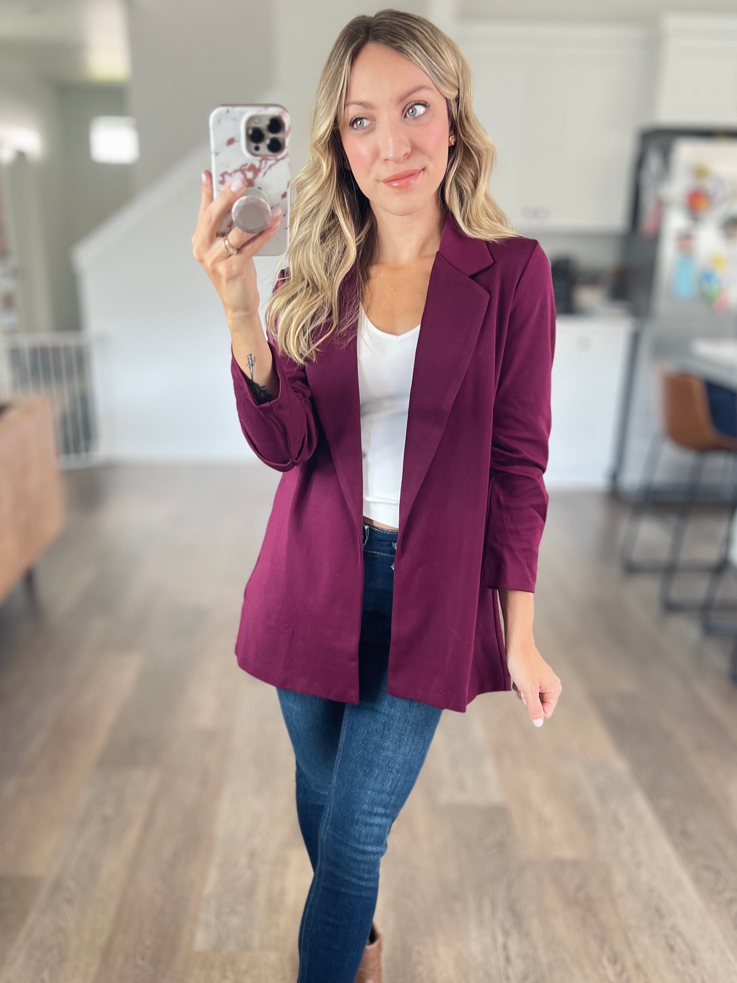 Magic 3/4 Blazer in Wine