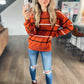 *free ship today* Mel Stripe Sweater in Toasted Pumpkin