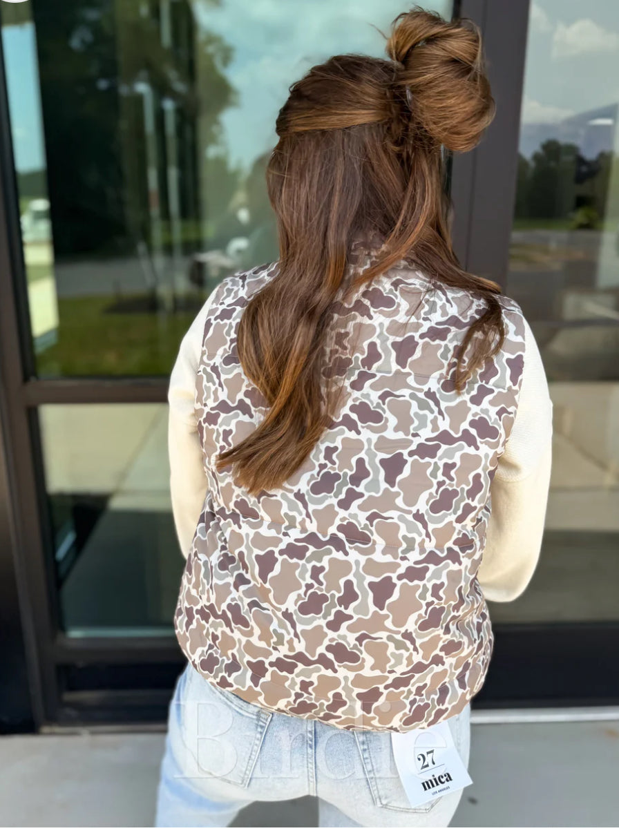 Duck Camo Puffer Vest Preorder