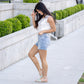 Marianne Destroyed Denim Shorts - Judy Blue