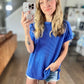 Cobalt Coast Ribbed Tee