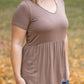 Sarah Ruffle Short Sleeve - Mocha FINAL SALE