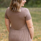 Sarah Ruffle Short Sleeve - Mocha FINAL SALE