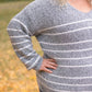 Cozy Striped Sweater - Black