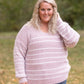 Cozy Striped Sweater - Mauve