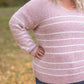 Cozy Striped Sweater - Mauve