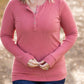 Brielle Henley Ribbed Long Sleeve - Terra Cotta