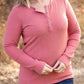 Brielle Henley Ribbed Long Sleeve - Terra Cotta