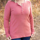 Brielle Henley Ribbed Long Sleeve - Terra Cotta