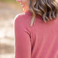 Brielle Henley Ribbed Long Sleeve - Terra Cotta