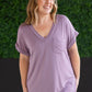 Sierra Pocket Tops - Dusty Purple