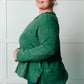 Cozy Day Brushed Hacci Sweater in Dark Green