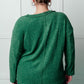 Cozy Day Brushed Hacci Sweater in Dark Green