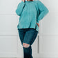 Cozy Day Brushed Hacci Sweater in Dusty Teal