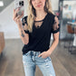 Mia Lace Top in Black