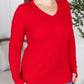 Leah Long Sleeve Top - Red