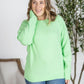 Corrine Ribbed Pullover Top - Lime