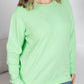 Corrine Ribbed Pullover Top - Lime