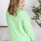 Corrine Ribbed Pullover Top - Lime