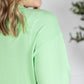 Corrine Ribbed Pullover Top - Lime