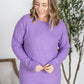 Corrine Ribbed Pullover Top - Purple