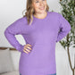 Corrine Ribbed Pullover Top - Purple