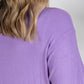 Corrine Ribbed Pullover Top - Purple