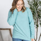 Corrine Ribbed Pullover Top - Dusty Blue