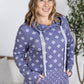 Hailey Pullover Hoodie - Slate Purple Floral