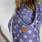 Hailey Pullover Hoodie - Slate Purple Floral