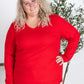 Leah Long Sleeve Top - Red