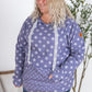 Hailey Pullover Hoodie - Slate Purple Floral