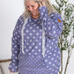 Hailey Pullover Hoodie - Slate Purple Floral