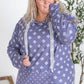 Hailey Pullover Hoodie - Slate Purple Floral