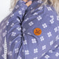 Hailey Pullover Hoodie - Slate Purple Floral