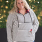 HalfZip Hoodie - Oatmeal Stripes and Buffalo Plaid